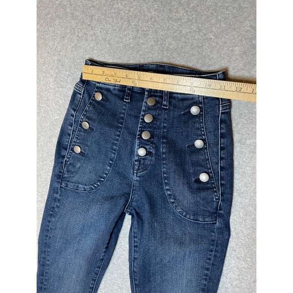 Seven For All Mankind Skinny Jeans Womens 25 Button Fly High‎ Rise - Picture 3 of 12